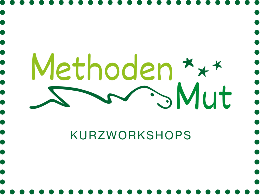 Logo Methodenmut.online mit Silhouette eines Drachens
